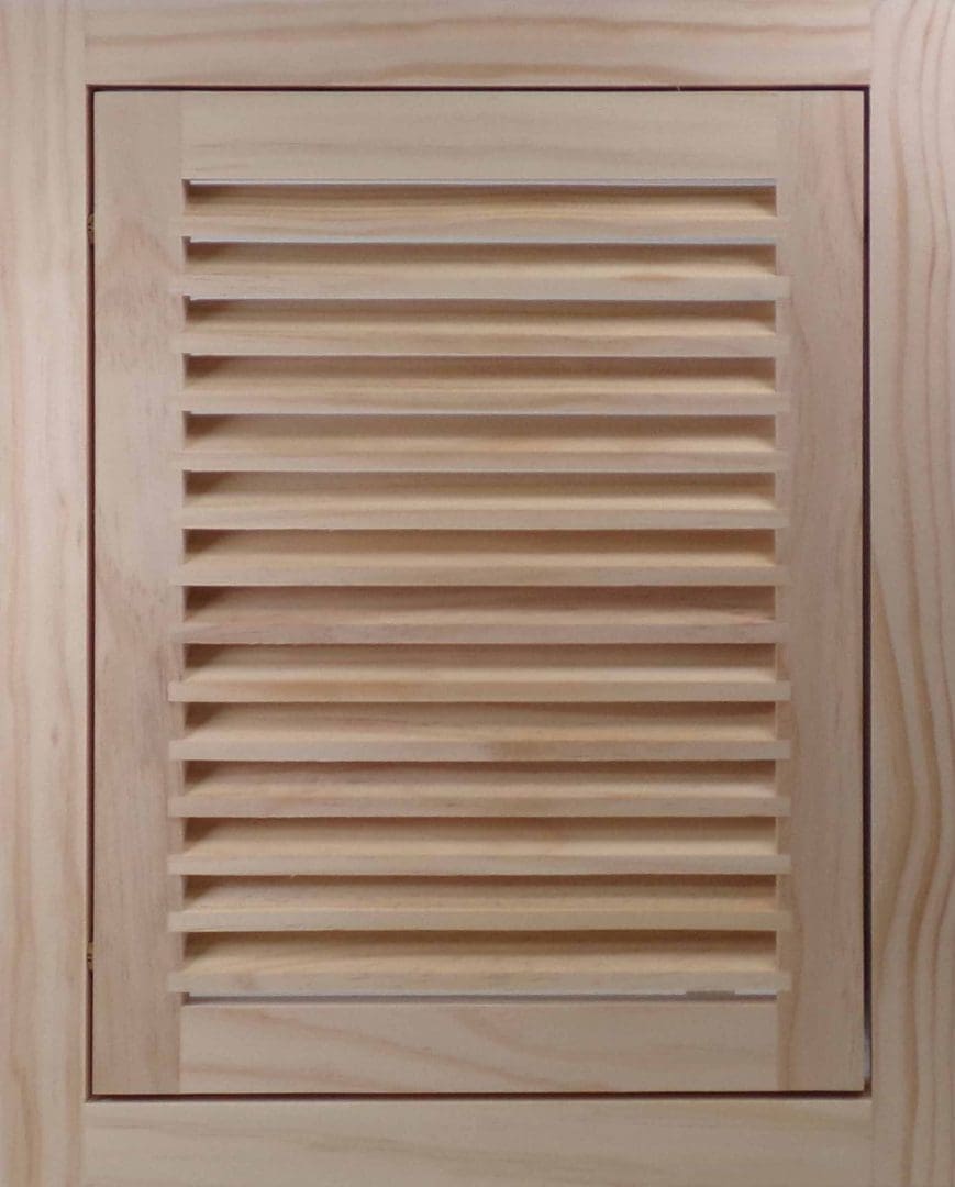 Front Perspective Representation of 12x10 Wood Return Air Filter Grille.