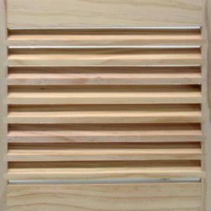 Front Perspective view of 12x10 Wood Return Air Grille