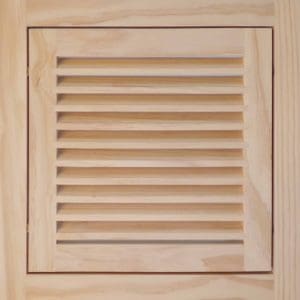 Front Perspective view of 12x12 Wood Return Air Filter Grille.