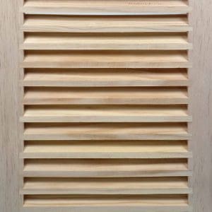 Frontal view of 12x12 Wood Return Air Grille