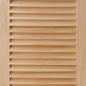 Front Perspective view of 12x25 Wood Return Air Grille.