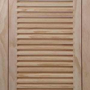 Front Perspective Representation of 12x27 Wood Return Air Filter Grille.