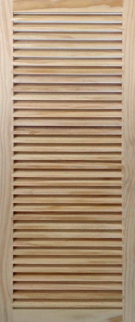 Front Perspective Representation of 14x34 Wood Return Air Grille.