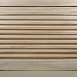 Front Perspective Representation of 18x12 Wood Return Air Filter Grille.