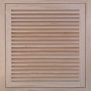 Front Perspective Representation of 19x21 Wood Return Air Filter Grille.