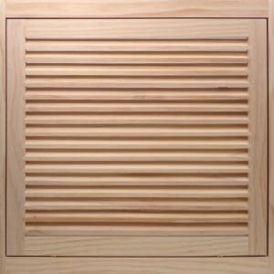 Front Perspective Representation of 22x19 Wood Return Air Filter Grille.
