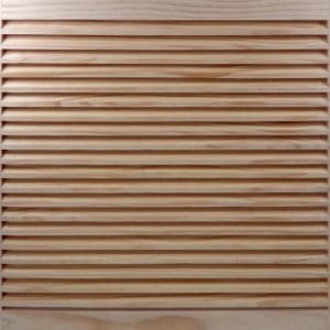 Front Perspective view of 25x22 Wood Return Air Grille.