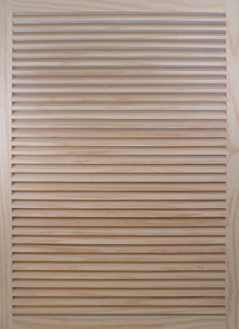 Front Perspective Representation of 25x34 Wood Return Air Grille.