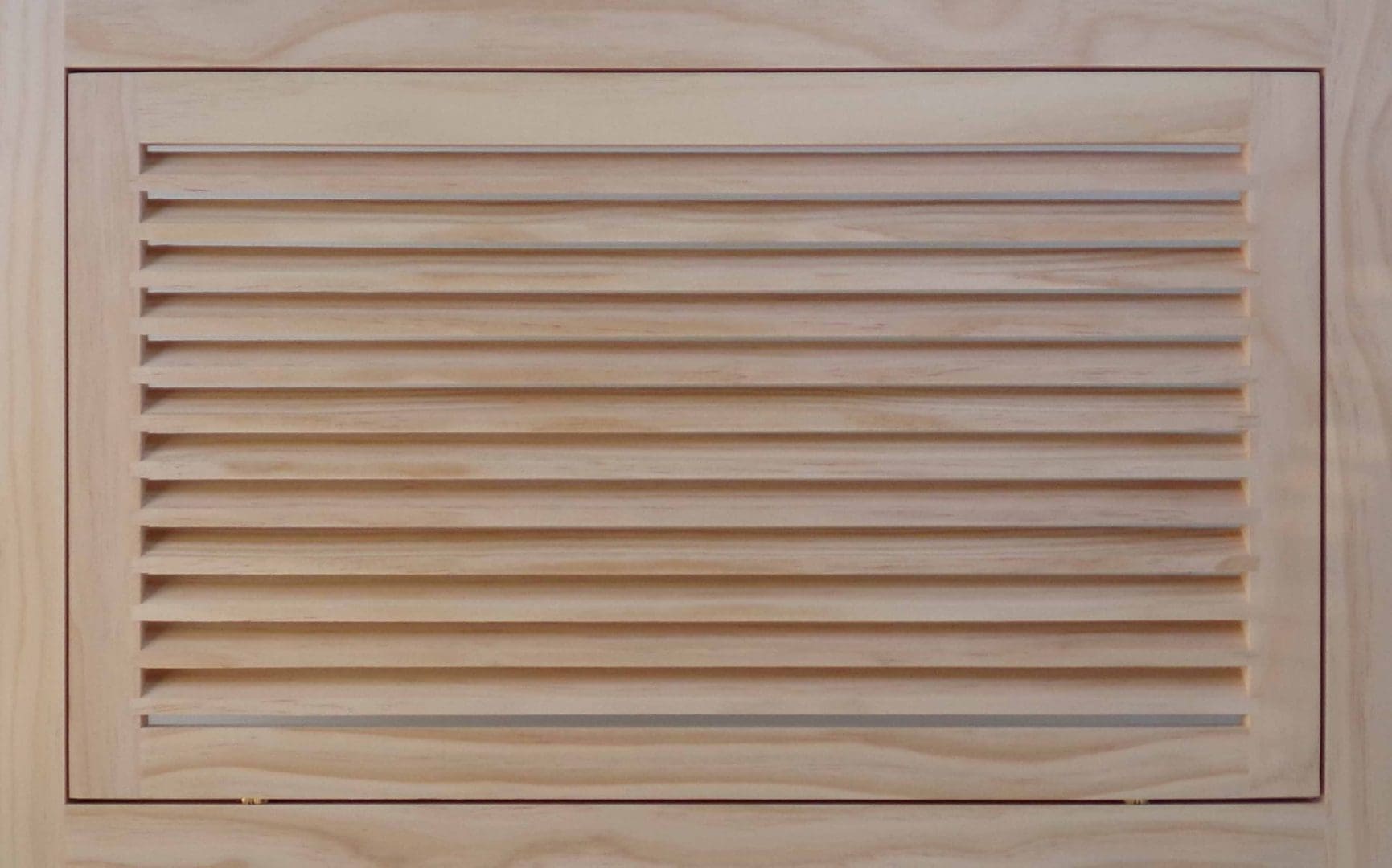 Front Perspective Representation of 26x14 Wood Return Air Filter Grille.