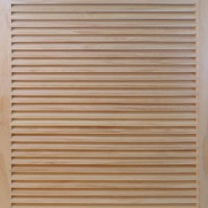 Front Perspective Representation of 28x32 Wood Return Air Grille.