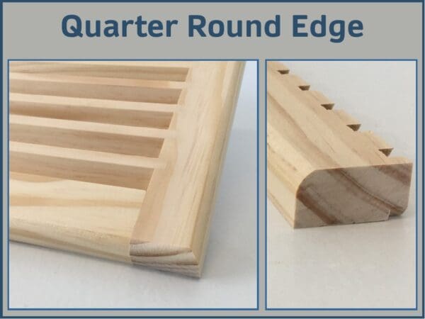 A picture of the quarter round edge.