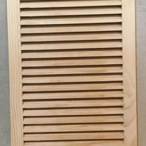 A wooden shutter with no one inside it