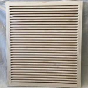A wooden slat board with no background