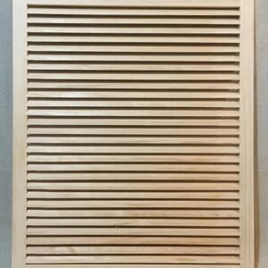 A wooden slat wall with no holes.