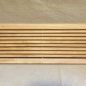 A wooden slat with no holes in it