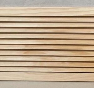 A bunch of wooden slats on the floor