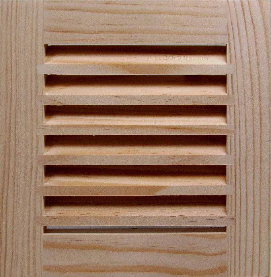 Front Perspective view of 08x08 Wood Return Air Grille