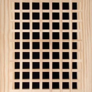 Front Perspective Representation 08x10 Wood Return Egg Crate Grille.