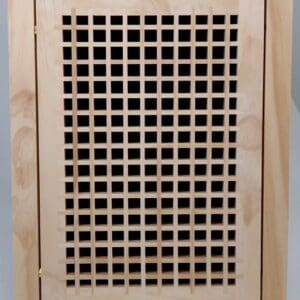 Front Perspective Representation of 10x16 Wood Return Egg Crate Filter Grille