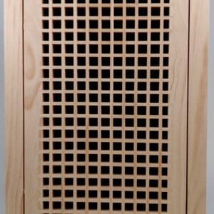 Front Perspective Representation of 12x30 Wood Return Egg Crate Filter Grille