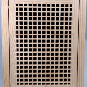 Front Perspective view of 14x20 Wood Return Egg Crate Filter Grille