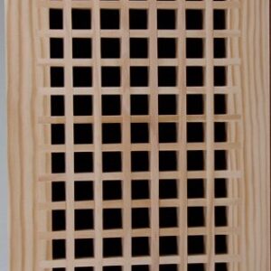 Front Perspective Representation 08x08 Wood Return Egg Crate Grille