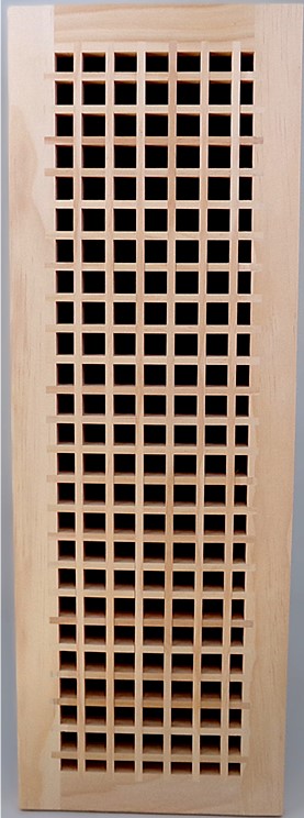 Front Perspective of the 08x26 Wood Return Egg Crate Grille