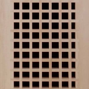 Front Perspective of the 08x26 Wood Return Egg Crate Grille.