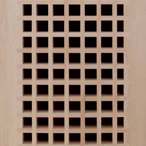Front Perspective Representation 08x30 Wood Return Egg Crate Grille.