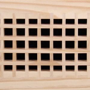 Front Perspective Representation 10x08 Wood Return Egg Crate Grille.