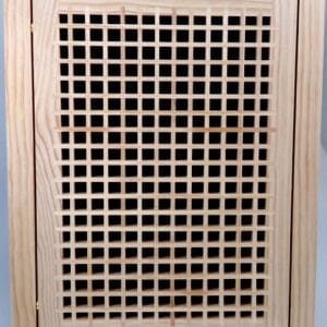 Front Perspective Representation of 14x25 Wood Return Egg Crate Filter Grille