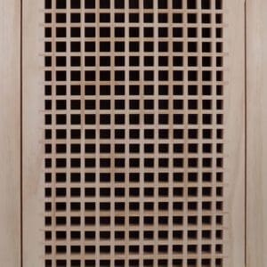 Front Perspective view of 14x22 Wood Return Egg Crate Filter Grille.