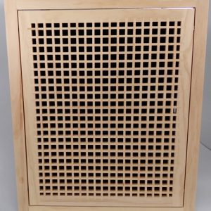 Front Perspective Representation of 20x22 Wood Return Egg Crate Filter Grille