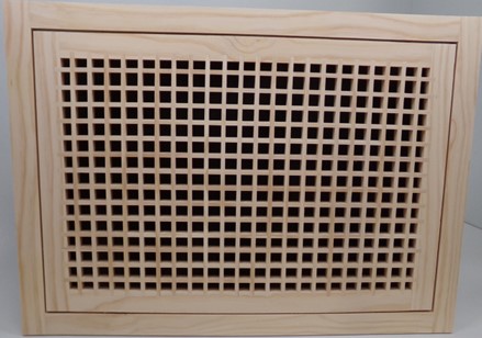 Front Perspective view of 24x16 Wood Return Egg Crate Filter Grille