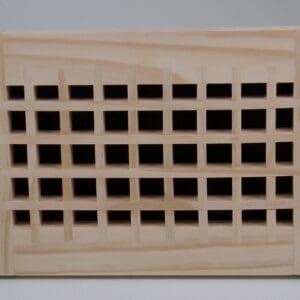 Front Perspective Representation of 10x08 Wood Return Egg Crate Grille