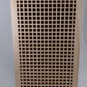 Front Perspective Representation of 08x25 Wood Return Egg Crate Grille