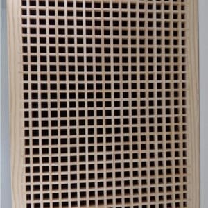 Front Perspective Representation of 08x32 Wood Return Egg Crate Grille