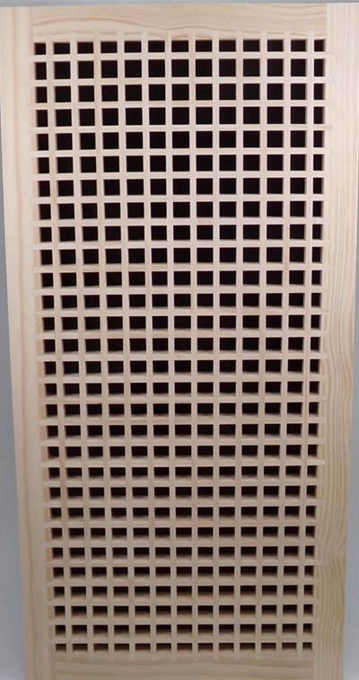 Front Perspective of the 14x30 Wood Return Egg Crate Grille