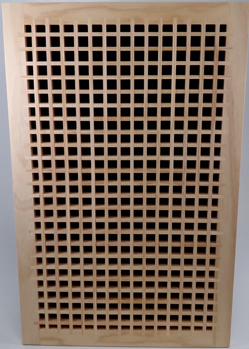 Front Perspective Representation 16x22 Wood Return Egg Crate Grille