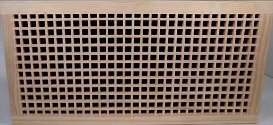 Front Perspective Representation 30x14 Wood Return Egg Crate Grille