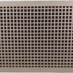 Front Perspective Representation 32x12 Wood Return Egg Crate Grille