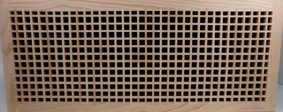 Front Perspective of the 36x14 Wood Return Egg Crate Grille